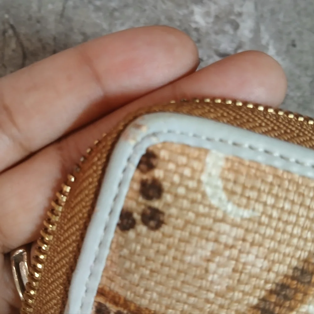 Spartina 449 Beige and Brown Patterned Women's Wristlet
